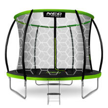 Shaped Garden Trampoline 10ft/312cm with Internal Net Neo-Sport