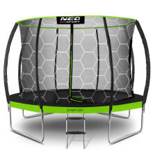 Shaped Garden Trampoline 12ft/374cm with Internal Net Neo-Sport