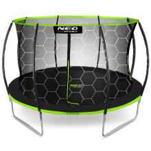 Shaped Garden Trampoline 12ft/374cm with Internal Net Neo-Sport