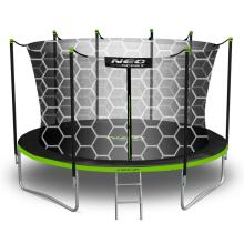 12ft/374cm Dārza Trampolīns ar Drošības Tīklu un Kāpņu Neo-Sport