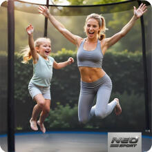 6ft/183cm Garden Trampoline with External Net and Ladder Neo-Sport