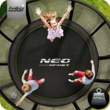 8ft/252cm Garden Trampoline with External Net and Ladder Neo-Sport