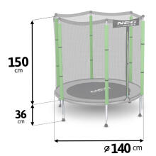 Bērnu dārza trampolīns 140 cm 4.5ft Neo-Sport