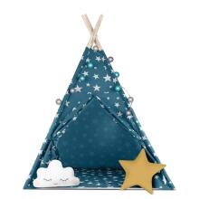 Nukido Tipi Tent for Kids with Lights - Blue