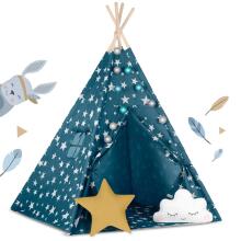 Nukido Tipi Tent for Kids with Lights - Blue