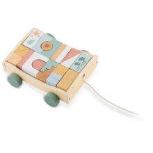 Wooden Pull Toy with Blocks NK-853 Nukido