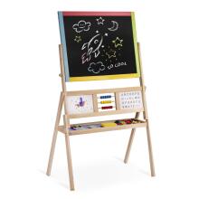Large Magnetic Chalkboard Rotating with Clock Ricokids - Multicolored