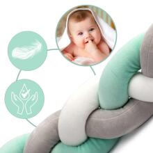 Ricokids Crib Wrap 2m - Mint and Gray