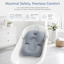 Baby Bath Cushion Art.271284 Grey Bērnu vannas spilvens, bērnu vannas sēdeklis, bērnu vannas ieliktnis