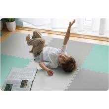 Large foam puzzle mat Ricokids 180x180cm 9 pieces gray-turquoise