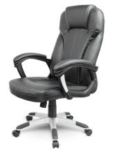 Sofotel EG-222 Melna Ādas Biroja Krēsls