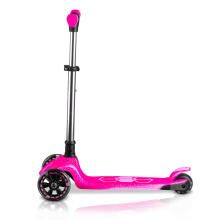 Three-Wheeled Balance Scooter for Kids Glowing in the Dark Ricokids Jelly - Pink