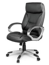 Sofotel EG-223 Melna Ādas Biroja Krēsls