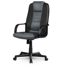 Leather office chair with micro-mesh 518B black-gray