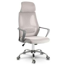 Office chair with micro mesh Prague - light gray