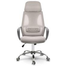 Office chair with micro mesh Prague - light gray