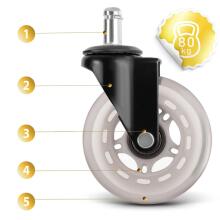 Transparent Rubber Wheels for Sofotel Chairs 5 pcs