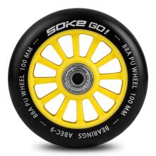 Scooter Wheels 100 mm Yellow 2 pcs
