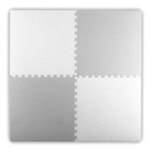 Large foam mat, Ricokids puzzles 60x60cm 4 pieces white and gray