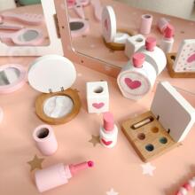 WOOPIE GREEN Wooden Vanity with Mirror and Accessories
