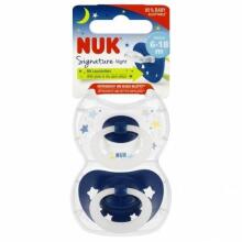 442172 SILICONE PACIFIER SIGNATURE NIGHT 6-18 2PCS 541450, 10176276