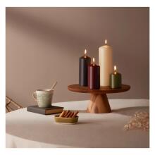 Candle cylinder 4 pcs. &Oslash;120, 100, 80, 60x48mm cream color