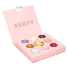 Gift set in a box tealights mix aromas + glass candle holders