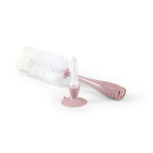 728/06 BOTTLE AND PACIFIER BRUSH WITH SUCTION CUP PINK