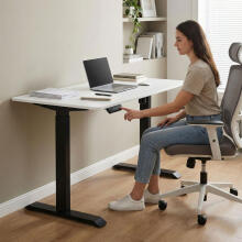Adjustable Electric Desk 140x70 cm Height Adjustment 76–121 cm ModernHome