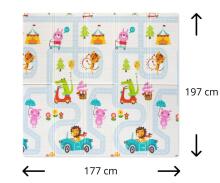 MILLY MALLY Folding Foam Mat Play Street T1cm