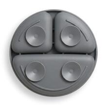 5903 3-PART PLATE WITH SUCTION CUPS DARK GREY BL590