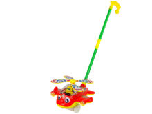Plane Pusher Bell Stick Pilot Red