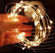 Home Company USB Fairy Light String Art.273036 USB Powered Fairy String Light in Warm White 2 Meters 20 LED