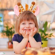 Home Company Giraffe Ear Art.273045  Carnival costume - giraffe ears
