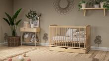 Bocian Art.124851 Wooden Bed Drawer (under the cot bed) 120x60 cm