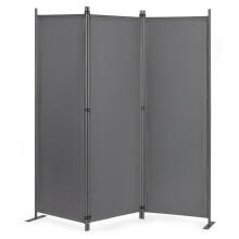 Folding 3-Panel Garden and Room Divider 167x164 cm Grey MultiGarden