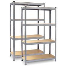 Metal storage shelf set of 2 pcs 174 x 80 x 40 cm Plonos PL-701