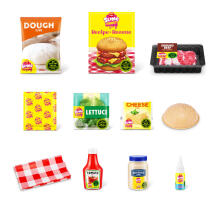 SLIME MART slime preparing set Shopping Basket Burger
