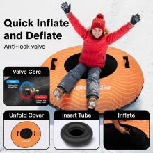 Kids World Snowtube XXL Art.274271   Inflatable Snow Tubes for Sledding with Sturdy Handles