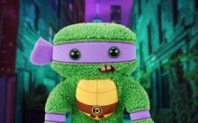 Teenage Mutant Ninja Turtles x Fuggler Donatello Soft Plush Toy Art.274346 A funny toy monster in the form of a turtle with human-like teeth.