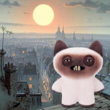 Fuggler Alley Cats (Yawper) – Funny Ugly Monster Plush Toy with Human-Like Teeth