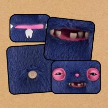 Fuggler Alley Cats (Cheezee) – Funny Ugly Monster Plush Toy with Human-Like Teeth