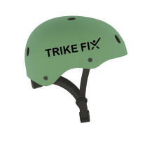 Ikonka Art.KX2813_3 Trike Fix bērnu velosipēdu ķivere regulējama LED M 55-58cm tumši zaļa