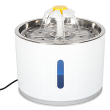 Ikonka Art.KX2985 Dzirdinātājs strūklaka sunim kaķim automātiskais USB LED dzirdinātājs 2,4 l tīrīšanas filtrs