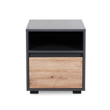 LITTLE SKY by KLUPŚ Nightstand DALIA anthracite-oak