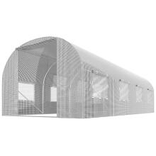 Dārza tunelis 2.5 x 4 m (10 m2) balts plāns