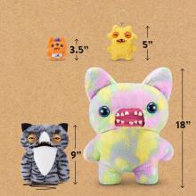 Fuggler Alley Cats (Wide Eyed Cat) – Funny Ugly Monster Plush Toy with Human-Like Teeth