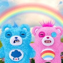 Fuggler Care Bears 23 cm Plush Toy (Grumpy Bear) by ZURU - Funny Ugly Monster Cuddly Toy with Human-like Teeth, Collectable Plush for Children, Teenagers, Adults & Crossover Fans