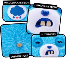Fuggler Care Bears 23 cm Plush Toy (Grumpy Bear) by ZURU - Funny Ugly Monster Cuddly Toy with Human-like Teeth, Collectable Plush for Children, Teenagers, Adults & Crossover Fans