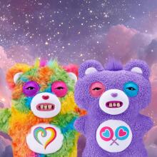 Plīša rotaļlieta Fuggler Care Bears 23 cm (Share Bear) no ZURU - jautra, neglīta briesmoņa mīkstā rotaļlieta ar cilvēkveidīgiem zobiem, kolekcionējama plīša rotaļlieta bērniem, pusaudž